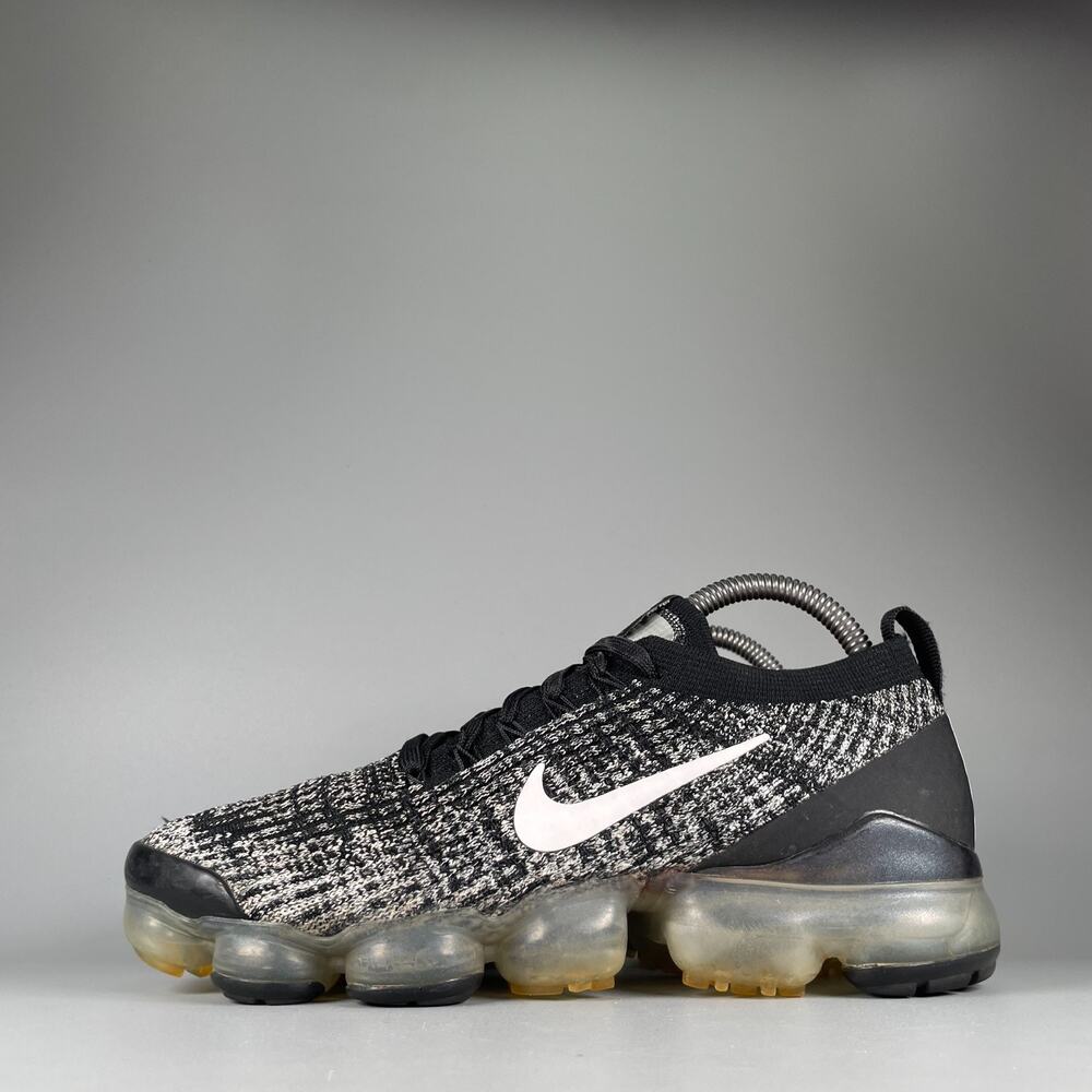 Nike Air VaporMax Flyknit 3 Women's 8.5 'Oreo' Black White Running Sneaker Shoes